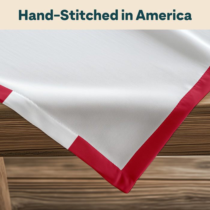 3" Cabana Stripe, Red & White Square Tablecloths