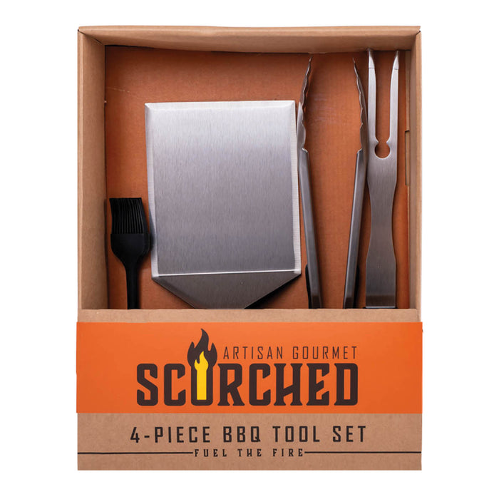 4-Piece BBQ Tool Set