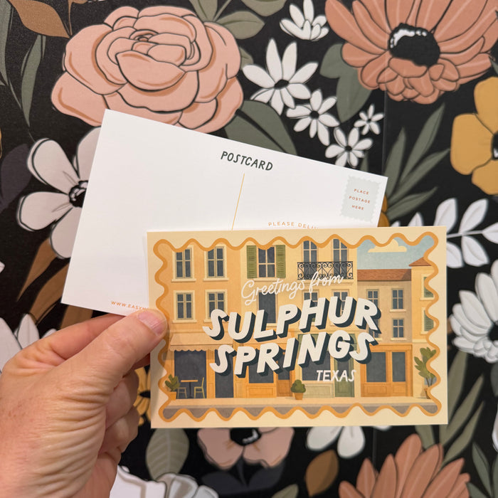 Sulphur Springs Main Street Scenery Postcard