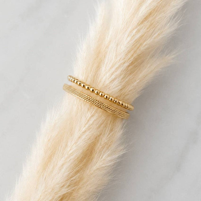 Adjustable Textured Duo Ring