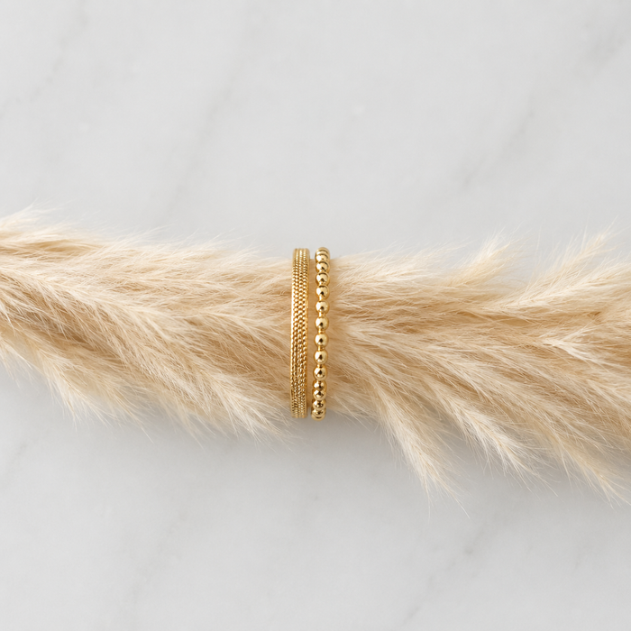 Adjustable Textured Duo Ring