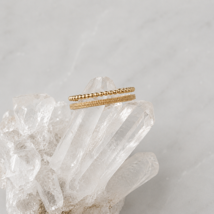 Adjustable Textured Duo Ring