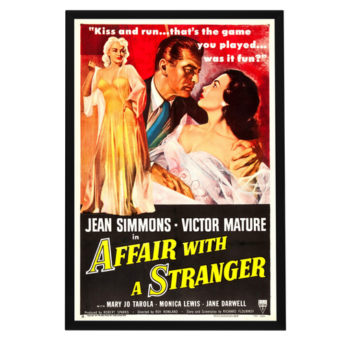 "Affair With A Stranger" (1953) Framed Movie Poster