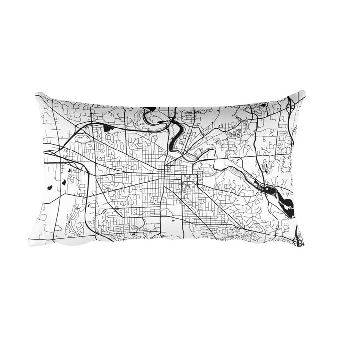 Ann Arbor Map Pillow – Modern Map Art