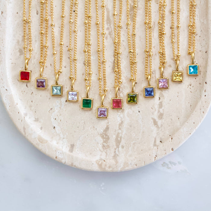 Birthstone Necklace - Waterproof
