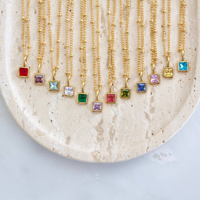 Birthstone Necklace - Waterproof
