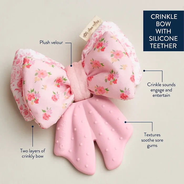 Bow Sweetie Crinkle Sensory Teether
