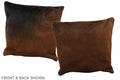 Brown with Red Cowhide Pillow #A35851