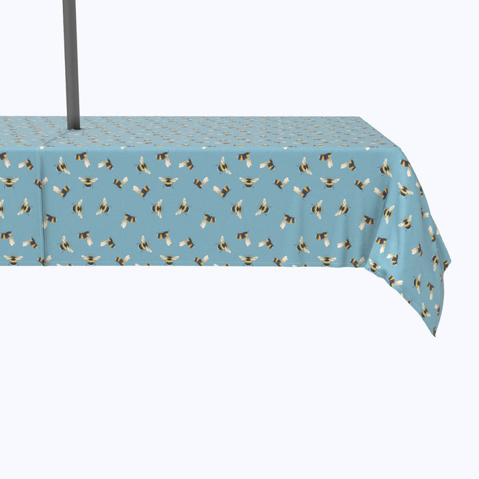 Bumble Bee Toss Blue Outdoor Rectangles