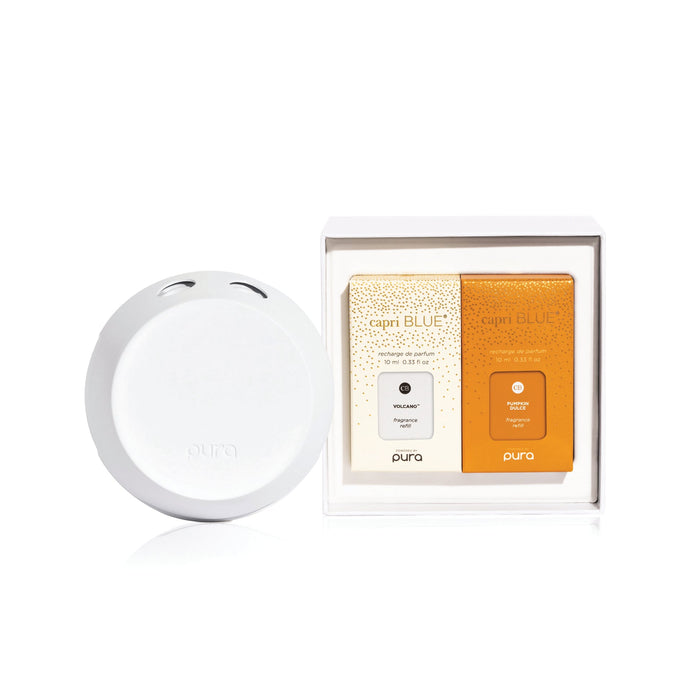 Capri Blue Pura Smart Home Diffuser Kit ~ Volcano & Pumpkin Dulce