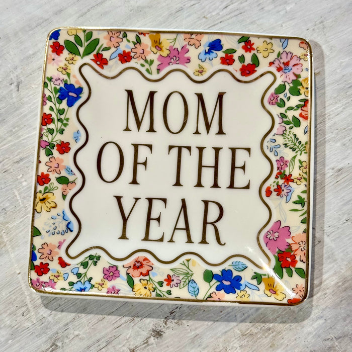 Ceramic Mother's Day Trinket Tray ~ Mom Of The Year