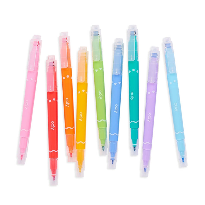 Confetti Stamp: Double-Ended Markers (Set of 9)