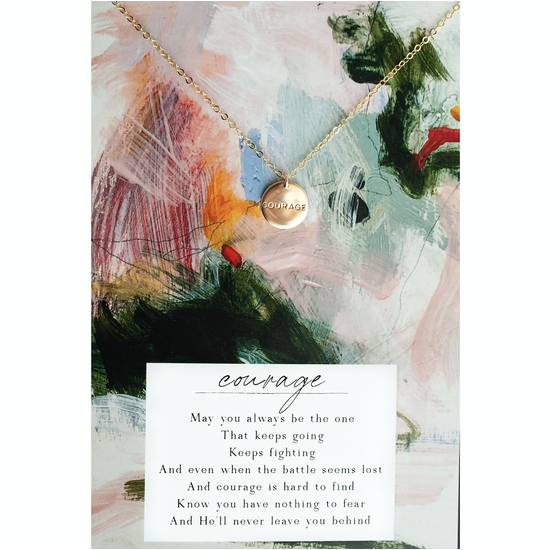 Dear Heart Stamped Disc Necklace ~ Storyteller Collection