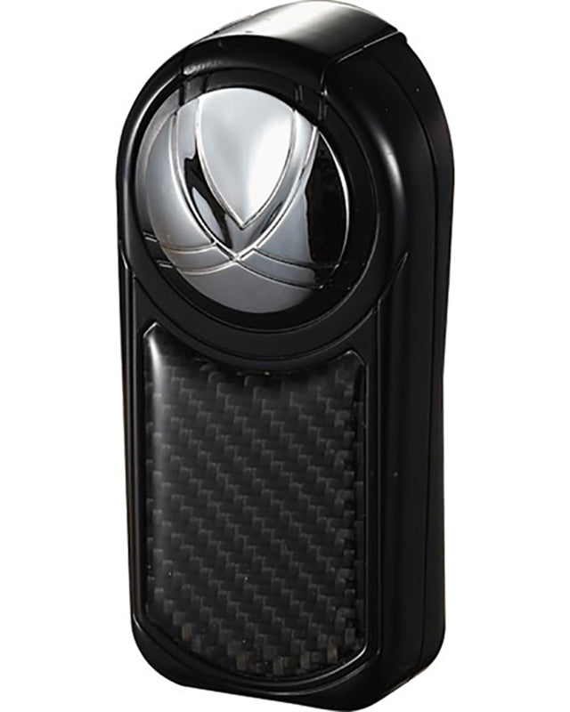 Dobrev 3 Triple Torch Cigar Lighter - Black and Carbon Fiber