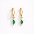Emerald Huggie Earrings