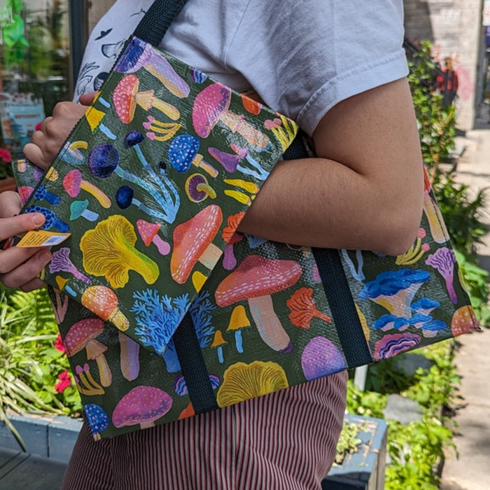 Fun guy fungi - Recycled Shopper's Shoulder Tote