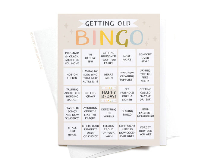 Getting Old Bingo Greeting Card