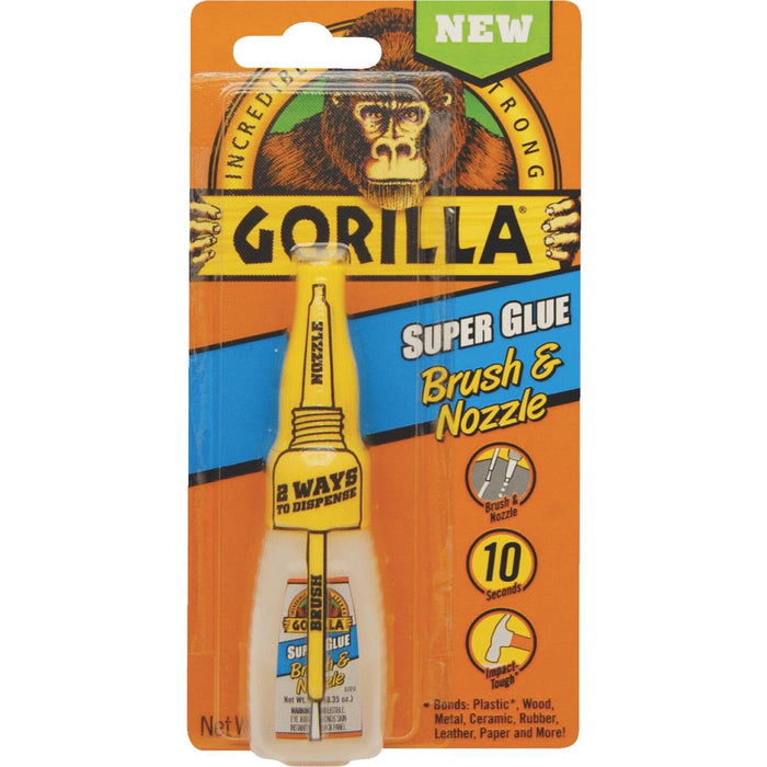 Gorilla 0.42 Oz. Liquid Bottle Brush & Nozzle Super Glue