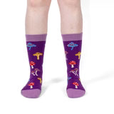 Happy Shrooms Wool Blend Crew Socks