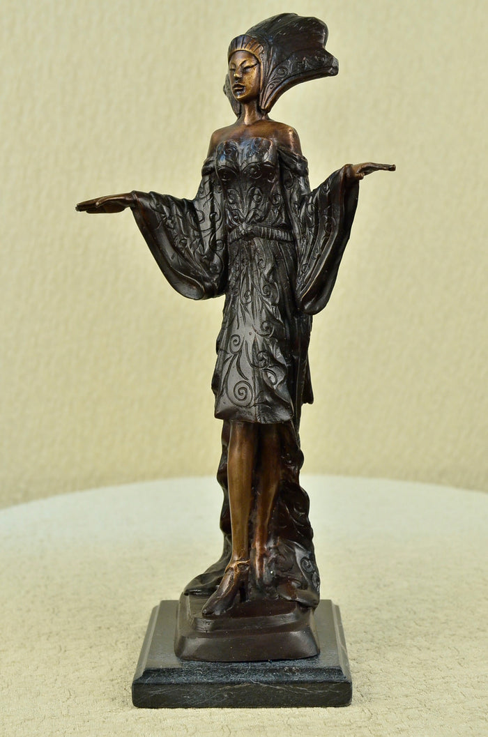 Hot Cast Exotic Woman Bronze Sculpture Hand Made Masterpiece Collector