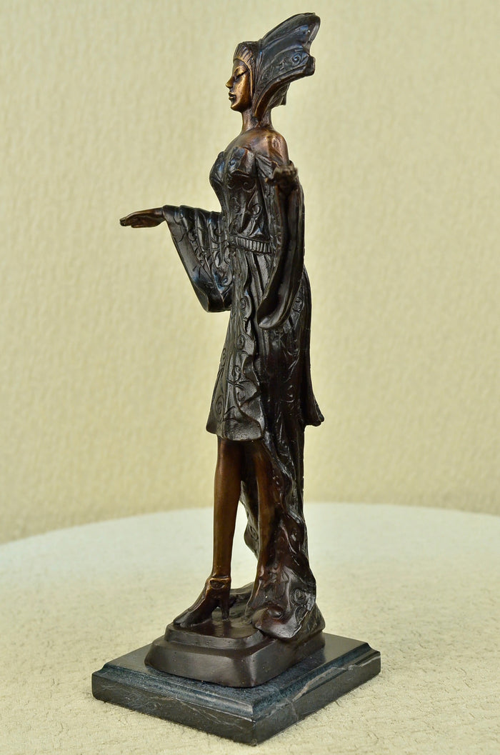 Hot Cast Exotic Woman Bronze Sculpture Hand Made Masterpiece Collector