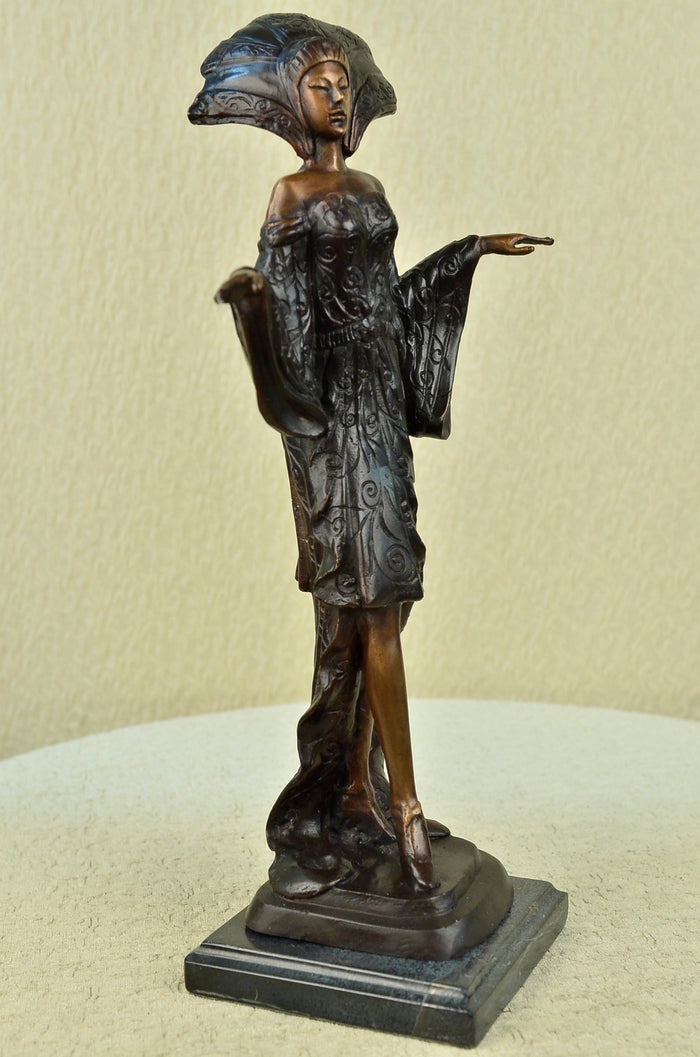 Hot Cast Exotic Woman Bronze Sculpture Hand Made Masterpiece Collector