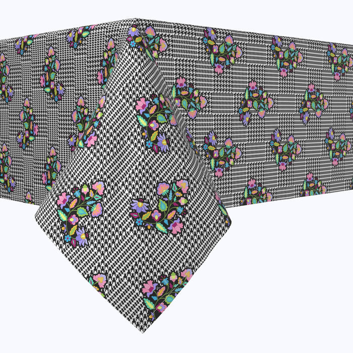 Houndstooth & Flowers Rectangles