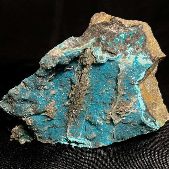 Gorgeous Blue Chrysocolla, Kolwezi Mining District, Lualaba, Democratic Republic of Congo, Africa
