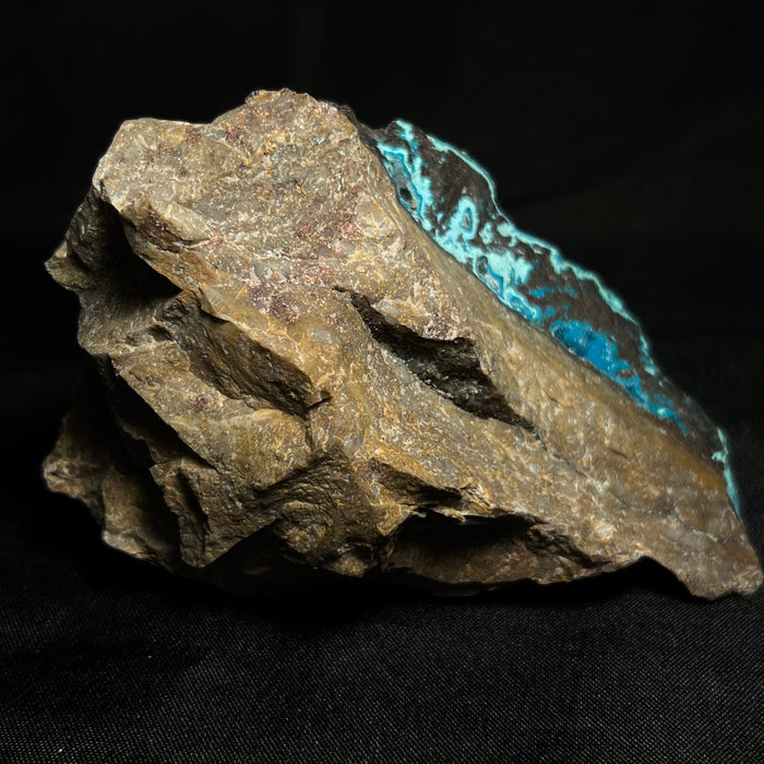 Gorgeous Blue Chrysocolla, Kolwezi Mining District, Lualaba, Democratic Republic of Congo, Africa
