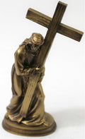 Jesus carries his cross to the mountain of Calvary Cold Cast Hand Made Decor