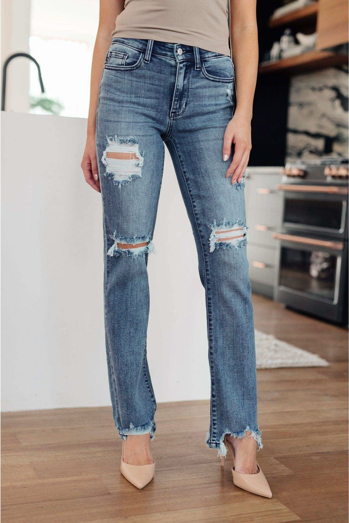 Judy Blue O'Hara Destroyed Straight Jeans -