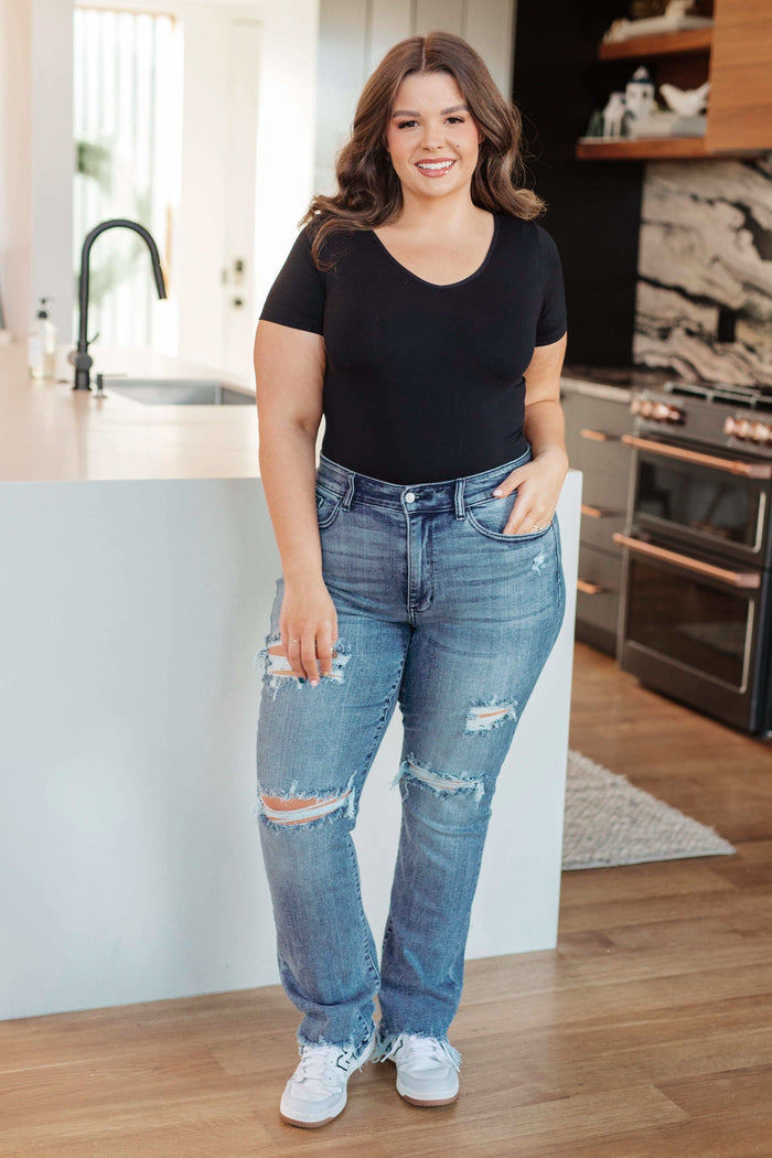 Judy Blue O'Hara Destroyed Straight Jeans -