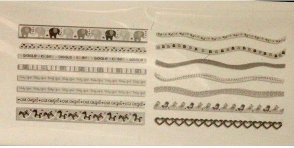 K & Company Itsy Bitsy Baby Girl Adhesive Die-Cut Borders Stickers - SCRAPBOOKFARE