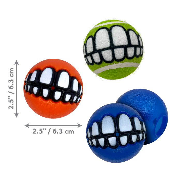 KONG Grinz By Rogz Variety 3-Pk Dog Toy