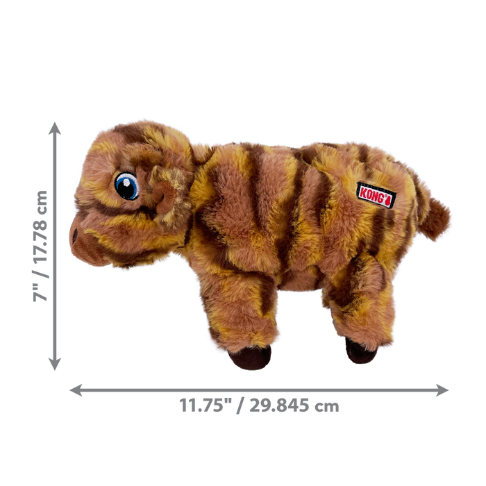KONG Low Stuff Stripes Cow Dog Toy