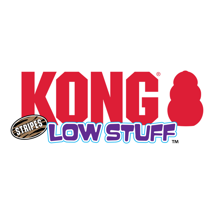 KONG Low Stuff Stripes Cow Dog Toy