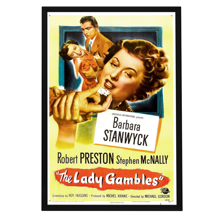 "Lady Gambles" (1949) Framed Movie Poster