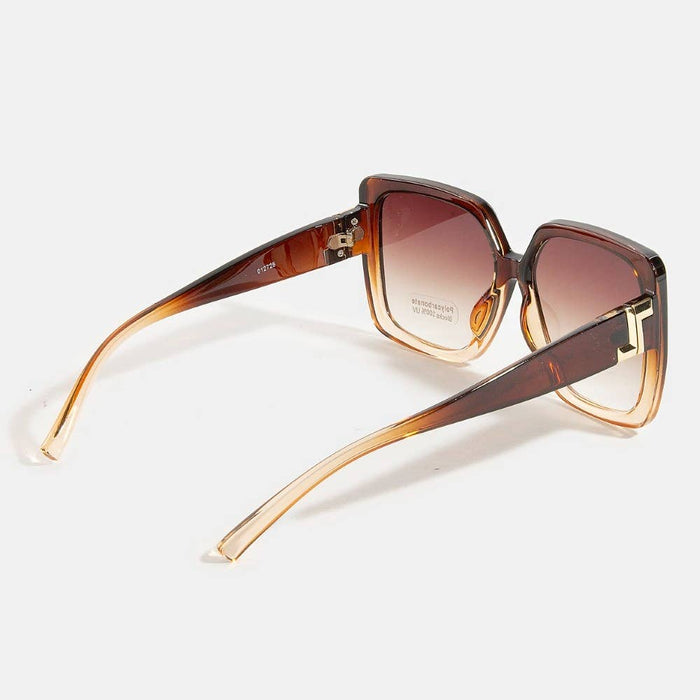Large Acetate Frame Square Sunglasses Set