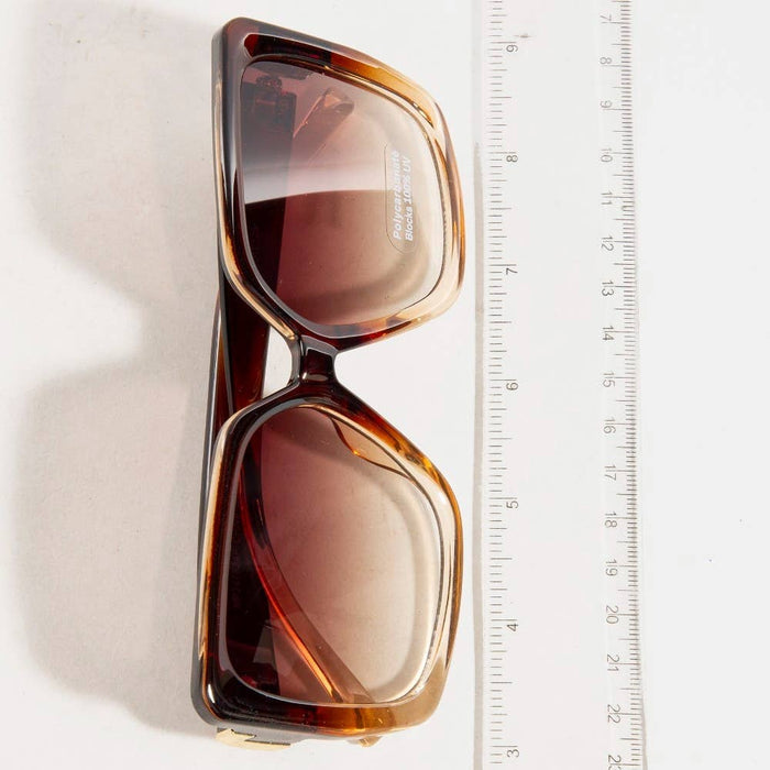 Large Acetate Frame Square Sunglasses Set