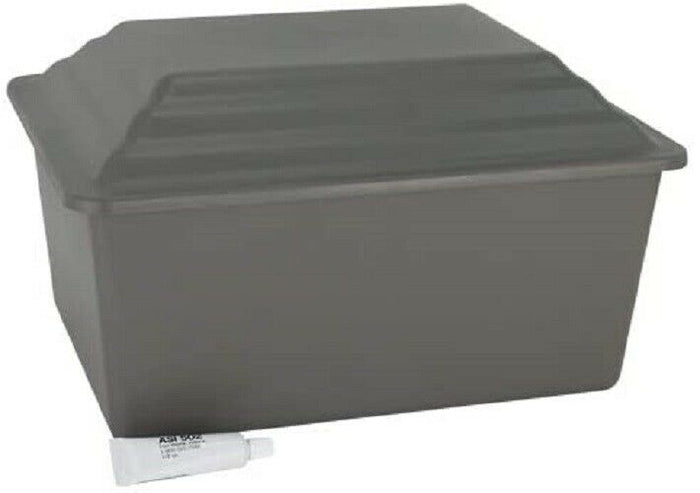 Large/Adult Gray Polymer Urn Vault for Ground Burial for Funeral Cremation Urn