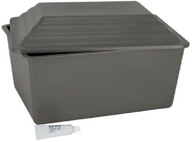 Large/Adult Gray Polymer Urn Vault for Ground Burial for Funeral Cremation Urn