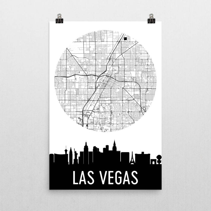 Las Vegas Skyline Silhouette Art Prints