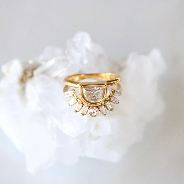 Layered Sunburst Ring