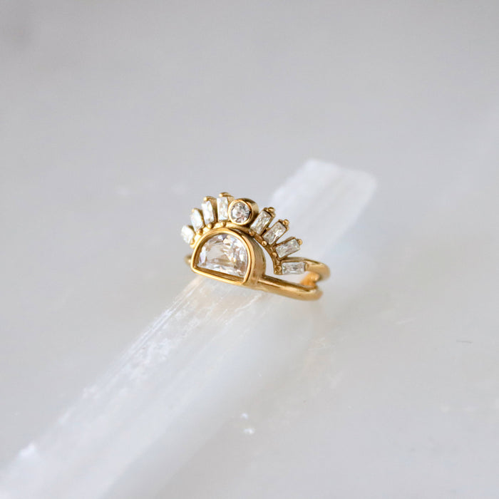 Layered Sunburst Ring