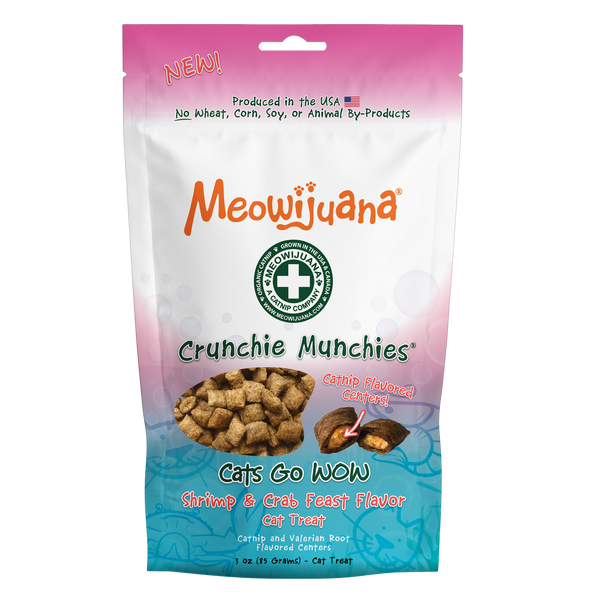 Meowijuana Crunchie Munchie Shrimp & Crab Feast Cat Treats