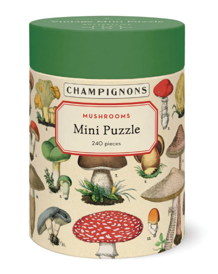 Mini Beige Vintage Mushroom Puzzle