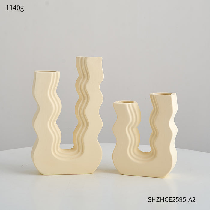 Beige vase large and small