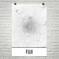 Mount Fuji Topographic Map Art