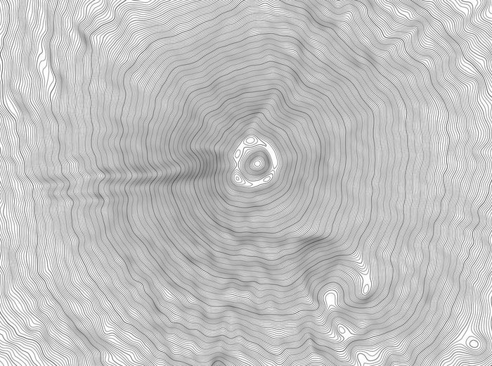 Mount Fuji Topographic Map Art