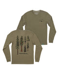 Nature Study Conifers Unisex Long Sleeve Tee | Olive
